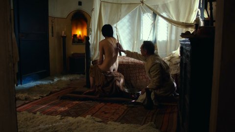 Isabella Nefar, Gana Bayarsaikhan - Nude Tits Scenes in Waiting for the Barbarians (2019)